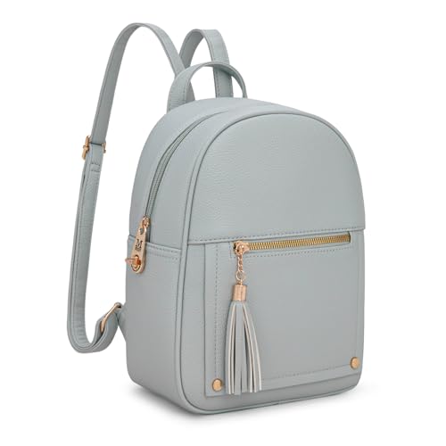 Montana West Mini Backpack Purse for Women Anti Theft Backpacks with Secured Zipper and Tassel - color: Mini Grey