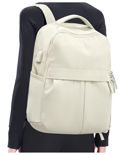 Beige Large Travel Backpack For Women Laptop Backpack Carry On Backpack For Airplanes College Backpacks For Women Men Waterproof Gym Work Backpack For Travel