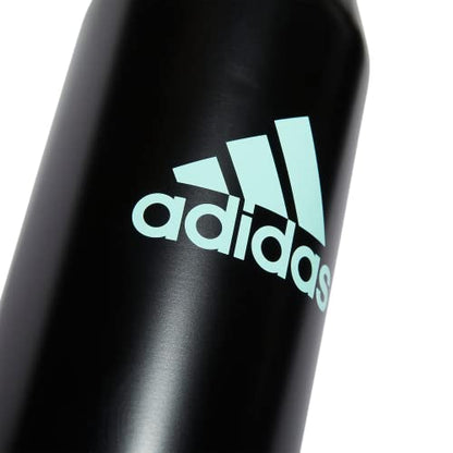 adidas Metal Water Bottle 1L - color: Black/Pulse Mint Green/Blue Fusion