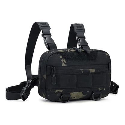 Outdoor Sports Chest Bag Utility Backpack, Portable, Multifunctional Practical Large Capacity Breathable for Camping Outdoor, Black Camo