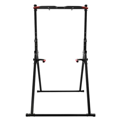 Pull Up Bar Free Standing, Foldable Power Tower Workout Dip Station, Pullup Bar Station for Home Gym Strength Training Equipment, Height Adjustable Pull Up Bar, 440LBS - size: With Handle