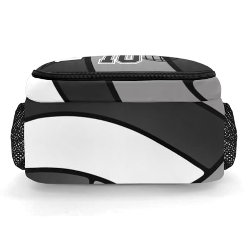 Volleyball Gray Black White Customized Waterproof Backpacks Shoulders Bags Daypacks - color: Muilti 14