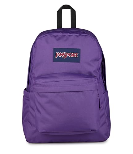 JanSport SuperBreak Plus Backpack with Padded 15-inch Laptop Sleeve and Integrated Bottle Pocket - Spacious and Durable Daypack for Work and Travel, Grape Jelly - color: Grape Jelly