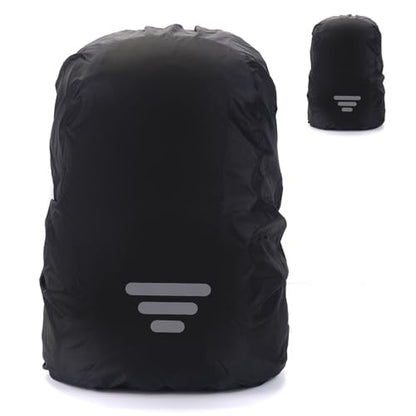 Water Proof Backpack Rain Cover with Reflective Strap Lightweight Oxford Cloth Rucksack Protector for Cycling, Hiking, Mountaineering - size: Three Stripes-L