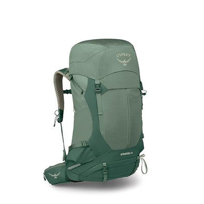 Osprey Stratos 44L Men's Hiking Backpack - Lightweight Backpacking Pack with Waterproof Raincover - Camping Bag, Pine Leaf - color: Pine Leaf, style: 44l