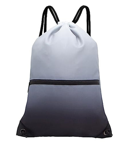 HOLYLUCK Drawstring Backpack Bag Sport Gym Sackpack - color: Gradient Black