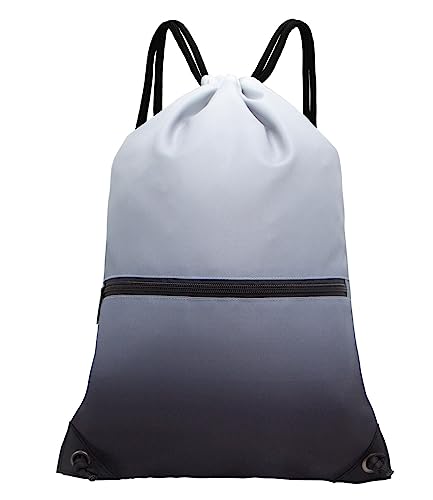HOLYLUCK Drawstring Backpack Bag Sport Gym Sackpack - color: Gradient Black