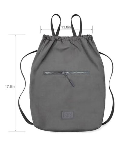 Lee Drawstring Backpack Bag Lightweight Small Gym Swim Beach Bag Water Resistant Sports Sackpack for Men Women, LEE48-002DGY - color: Dark Gray