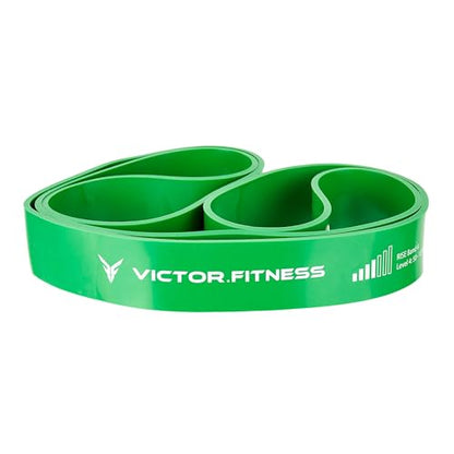 Rise Bands Heavy-Duty Exercise Resistance Band for Physical Therapy, Fitness, Muscle Development, Rehab, Mobility, Stretching, and More - color: Green Level 4 (50-125lbs)