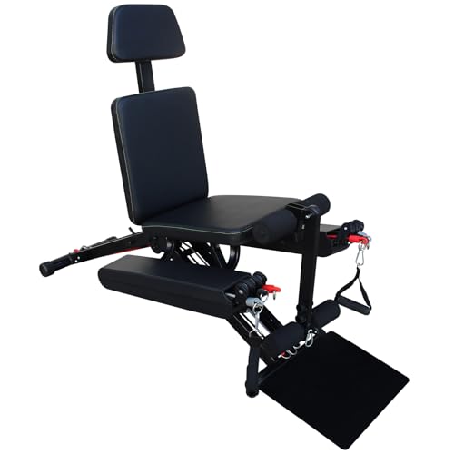 All-in-One Fitness Chair, 660 LBS Folding Adjustable Workout Bench for Full Body Strength Training, Multifunction Weight Bench with Accessories for Home Gym
