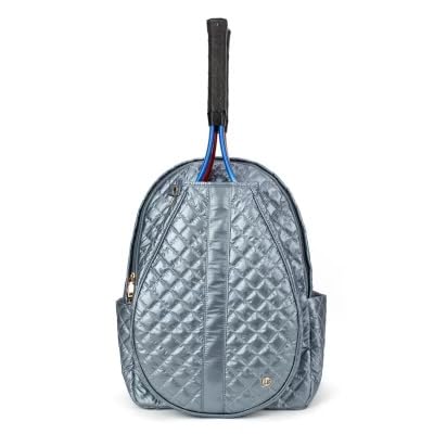 lemonbella Tennis Backpack for Women- Tennis Bag for Women with Tennis Racket Cover + Zipper | Holder Elastic Pockets For Water Bottle | Large Storage Compartment - color: Frosted Sky