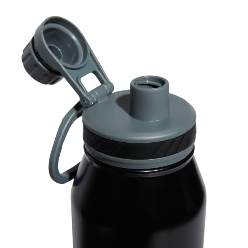 adidas Metal Water Bottle 1L - color: Black/Pulse Mint Green/Blue Fusion