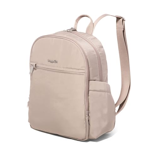 Securtex Anti-Theft Getaway Backpack - 9.4"x13"x5" Travel Safe Bag w/Locking Zippers, Slash-Resistant, RFID - color: Moonrock