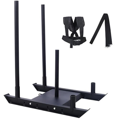 LifeSky Weight Training Pull Sled Harness Stand - Functional Training Equipment for Speed Acceleration Strength - Heavy Duty Steel Frame with Adjustable Resistance & Professional Workout Design