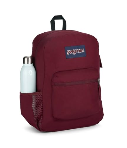JanSport Cross Town Backpack 17" x 12.5" x 6" - Simple Bag for Everyone with 1 Main Compartment, Front Utility Pocket - Premium Class Accessories - Russet Red - color: Russet Red