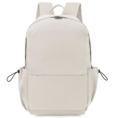 YGR Laptop Backpack for Women and Men, Waterproof Lightweight Travel Daily Rucksack Casual 15.6 inches Computer Bags for College, Beige - color: Beige