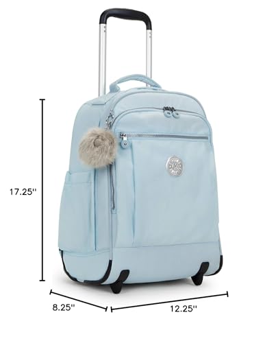 Kipling Women's Gaze 2 Wheel Rolling Backpack - color: Bridal Blue