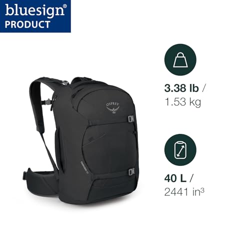 Osprey Fairview 40L Women's Travel Backpack - Carry On Bag with Laptop Sleeve and Toiletry Pocket, Black - color: Black, style: 40l