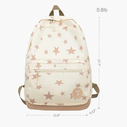 Large Travel Backpack for Women Durable Nylon Hiking Backpack Laptop Bookbag Daypack (White) - color: White