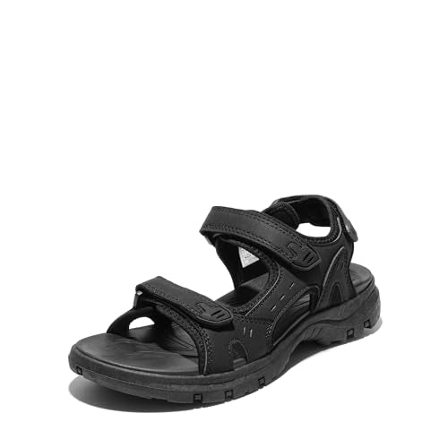 DREAM PAIRS Women's Walking Sport Athletic Sandals Comfort Open Toe Casual Outdoor Hiking Summer Shoes - color: Black, size: 6