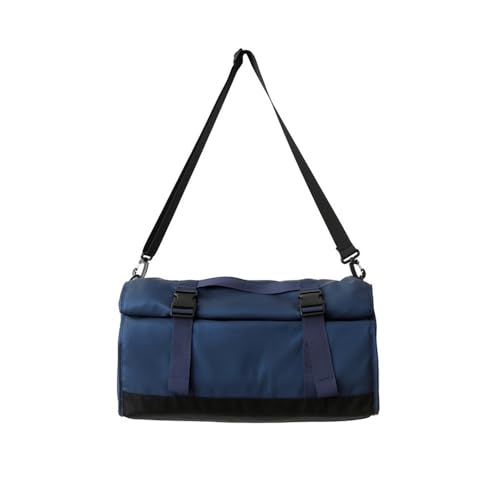 Large capacity travel bag, business travel carry-on baggage backpack, wet and dry separation sports and fitness bag(Blue) - color: Blue
