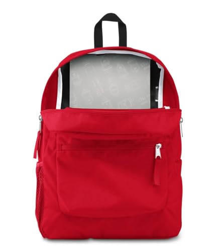 JanSport Cross Town Backpack 17" x 12.5" x 6" - Simple Bag for Everyone with 1 Main Compartment, Front Utility Pocket - Premium Class Accessories - Red Tape - color: Red Tape