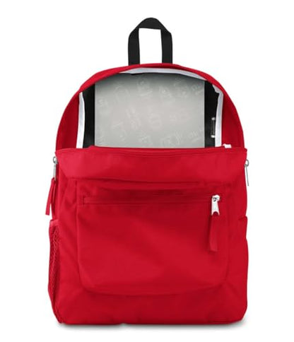 JanSport Cross Town Backpack 17" x 12.5" x 6" - Simple Bag for Everyone with 1 Main Compartment, Front Utility Pocket - Premium Class Accessories - Red Tape - color: Red Tape