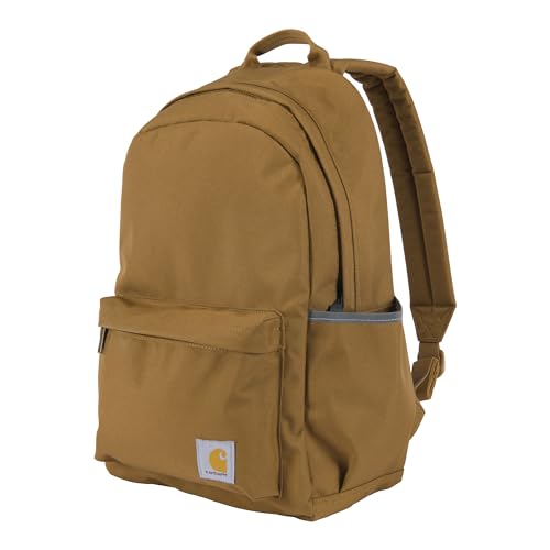 Carhartt 21L Classic Laptop Backpack, Water-Resistant Pack W/ 15" Laptop Sleeve and Organizational Compartments, Carhartt Brown - color: Carhartt Brown, size: One Size