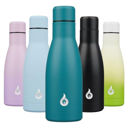 BJPKPK 12 oz Small Water Bottle, Reusable Insulated Stainless Steel Flask - color: Laguna, size: 12 Ounces