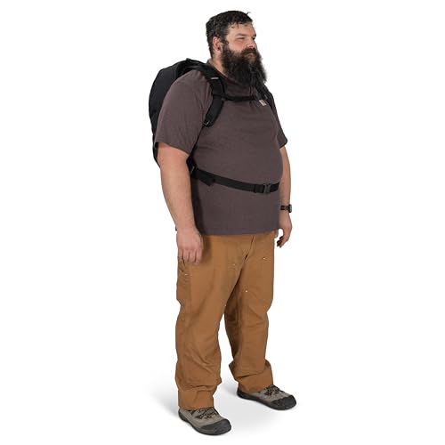 Osprey Farpoint 40L Men's Travel Backpack - Carry On Bag with Laptop Sleeve and Toiletry Pocket, Black, Extended Fit - color: Black, style: 40l - Extended Fit