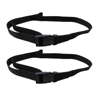 Pack of 2 Golf Trolley Webbing Straps with Buckle, Adjustable Cord Belts Nylon Webbing Strap for Backpack Laggage, Black