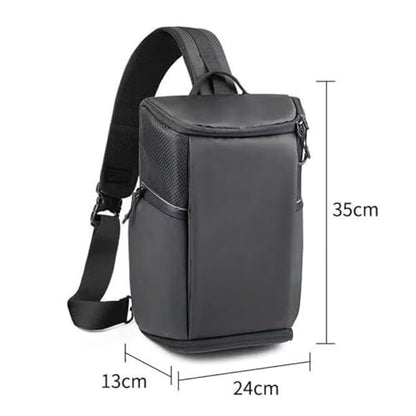 DSLR Camera Bag Waterproof Camera Sling Backpack with Rain Cover, Camera Backpacks for Photographers Hiking (Black) - color: Black