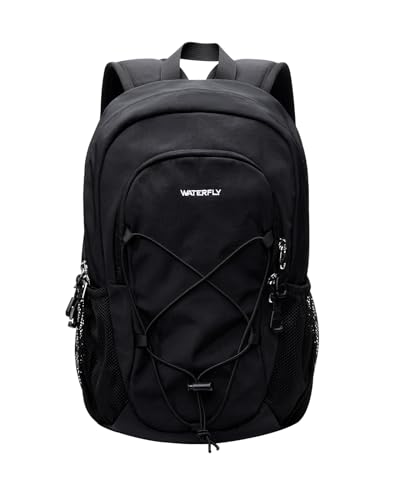 WATERFLY 12L Small Hiking Backpack: Day Pack Lightweight Travel Bag Camping Fitness Cycling Outdoor Sports Daypack For Women Men Teenager - color: Black