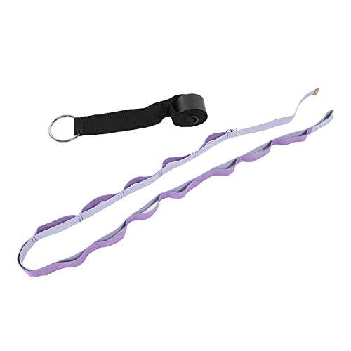 Yoga Stretching Strap, Yoga Strap for Flexibility and Balance, 3.1m Oxford Cloth Leg Stretcher with Foam - Covered Snap Ring, for Dance Gymnastics Physical Therapy and - color: Purple