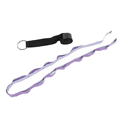 Yoga Stretching Strap, Yoga Strap for Flexibility and Balance, 3.1m Oxford Cloth Leg Stretcher with Foam - Covered Snap Ring, for Dance Gymnastics Physical Therapy and - color: Purple