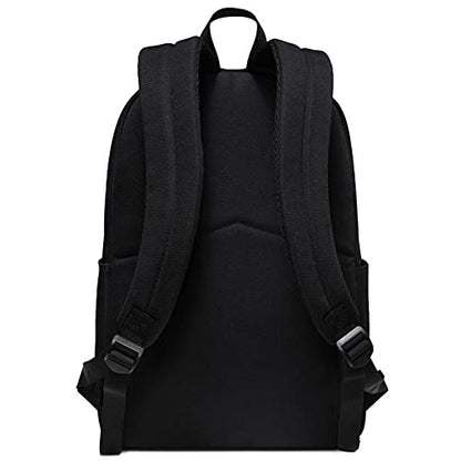 VASCHY School Backpack, Water Resistant Casual Daypack Travel Backpack Bookbag for Men Women with Padded Laptop Sleeve Black - color: Black