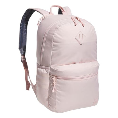 adidas 3-Stripe Classic backpack for men and women, bag with laptop sleeve - color: Sandy Pink/Onix Grey/5.0