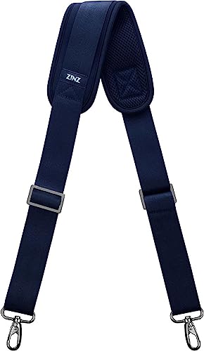ZINZ Bag Shoulder Strap, Padded Adjustable Shoulder Strap Replacement - color: Blue, size: 57"