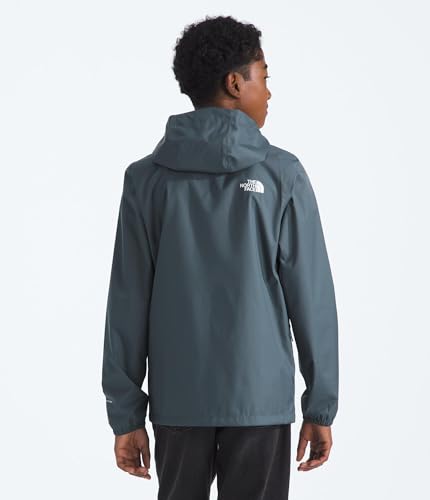 THE NORTH FACE Kids' Zipline Rain Jacket | Breathable Waterproof Rain Coat, Elastic Cuffs, Zip Pockets, Water Repellent - color: Granite Grey, size: Small