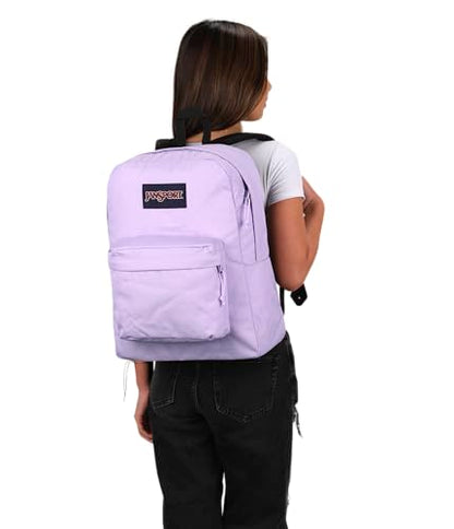 JanSport SuperBreak One Backpacks - Durable, Lightweight Bookbag with 1 Main Compartment, Front Utility Pocket with Built-in Organizer - Premium Backpack, Pastel Lilac - color: Pastel Lilac