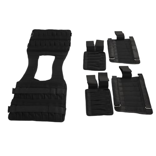 RiToEasysports Adjustable Weight Vest, 15kg 35kg Loading Capacity with 32 Sand Pouches Thicken Shoulder Straps for Strength Training Weight Loss Muscle Building - size: #-35