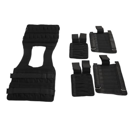 RiToEasysports Adjustable Weight Vest, 15kg 35kg Loading Capacity with 32 Sand Pouches Thicken Shoulder Straps for Strength Training Weight Loss Muscle Building - size: #-35