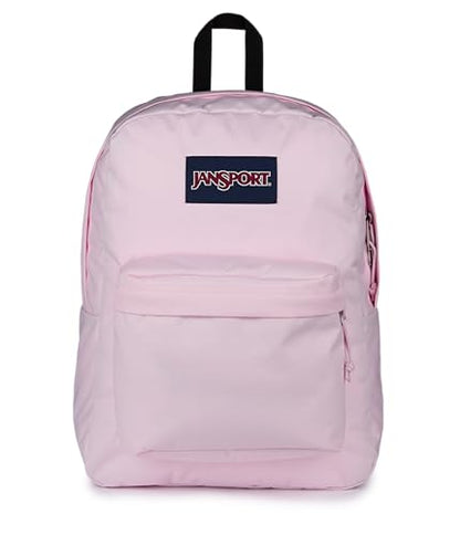 JanSport SuperBreak One Backpack - Durable, Lightweight Bag with 1 Main Compartment, Front Utility Pocket with Built-in Organizer, Premium Backpack, Pink Ice - color: Pink Ice