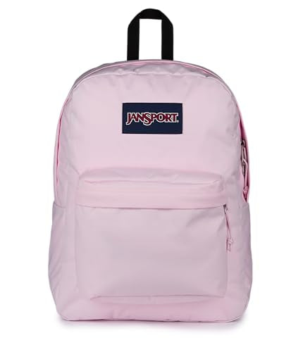 JanSport SuperBreak One Backpack - Durable, Lightweight Bag with 1 Main Compartment, Front Utility Pocket with Built-in Organizer, Premium Backpack, Pink Ice - color: Pink Ice