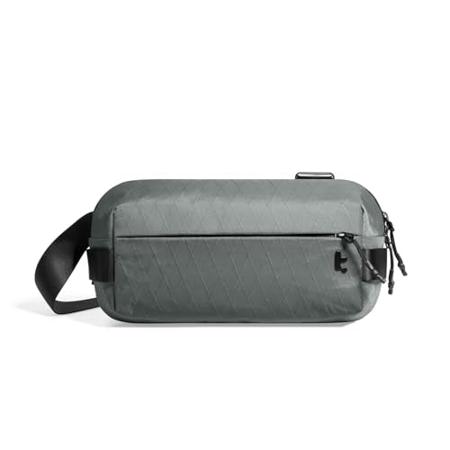 tomtoc Compact EDC Sling Bag 3L-10L, Minimalist Crossbody Bag Chest Shoulder Pack for Men Women, X-pac/Recycled Polyester - color: X-pac Gray, size: S(Fits iPad Mini)