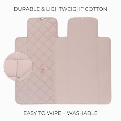Portable Diaper Changing Pad - Soft and Easy to Clean Diaper Changing Mat for Babies - The Perfect Lightweight and Foldable Pad for Traveling - color: Pink