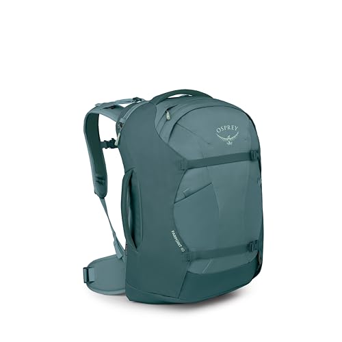Osprey Farpoint 40L Men's Travel Backpack - Carry On Bag with Laptop Sleeve and Toiletry Pocket, Cascade Blue/Torrent Blue - color: Cascade Blue Torrent Blue, style: 40l