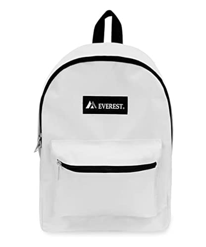Everest Luggage Basic Backpack, White, Medium - color: White