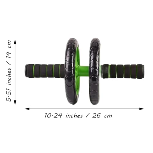Abdominal Roller Wheels Ab Trainer with Knee Pad Core Workout Exercise Muscle Fitness Equipment Men Women for Home Office Gym Outdoors