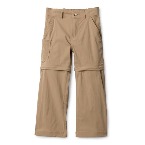 Amazon Essentials Active Boys' Water Repellent Regular Fit Active Hiking Outdoor Pants - color: Mushroom Brown, size: Small